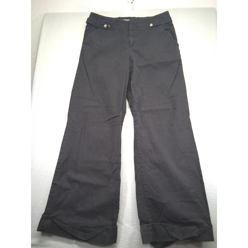 Cartannier Women Black Pants High‎ Waist Small Corset Back Size 12